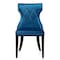 Manhattan Comfort Reine Velvet Dining Chair (Set of Two) in Cobalt Blue and Walnut DC007-CB - alternate 5